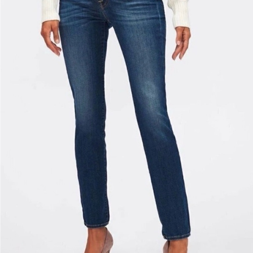 7 For All Mankind Women's Straight Leg Jeans — Dark Blue Wash